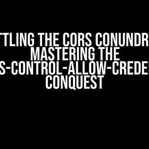 Battling the CORS Conundrum: Mastering the 'Access-Control-Allow-Credentials' Conquest